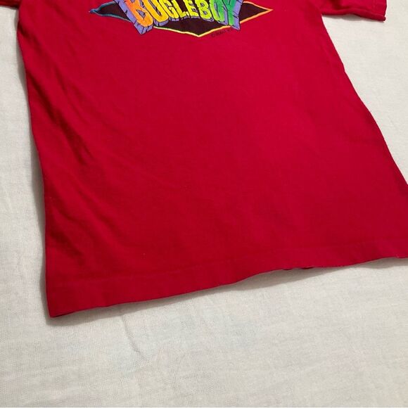 Vintage Bugle Boy 80s 90s Boys Tee Shirt AOP Logo Size 8 - Picture 5 of 8